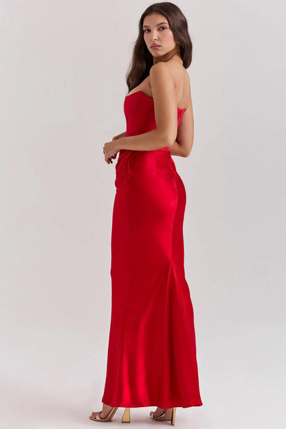 Elegant Corset-Inspired Maxi Dress