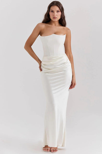 Elegant Corset-Inspired Maxi Dress
