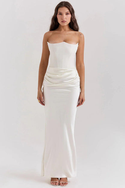 Elegant Corset-Inspired Maxi Dress