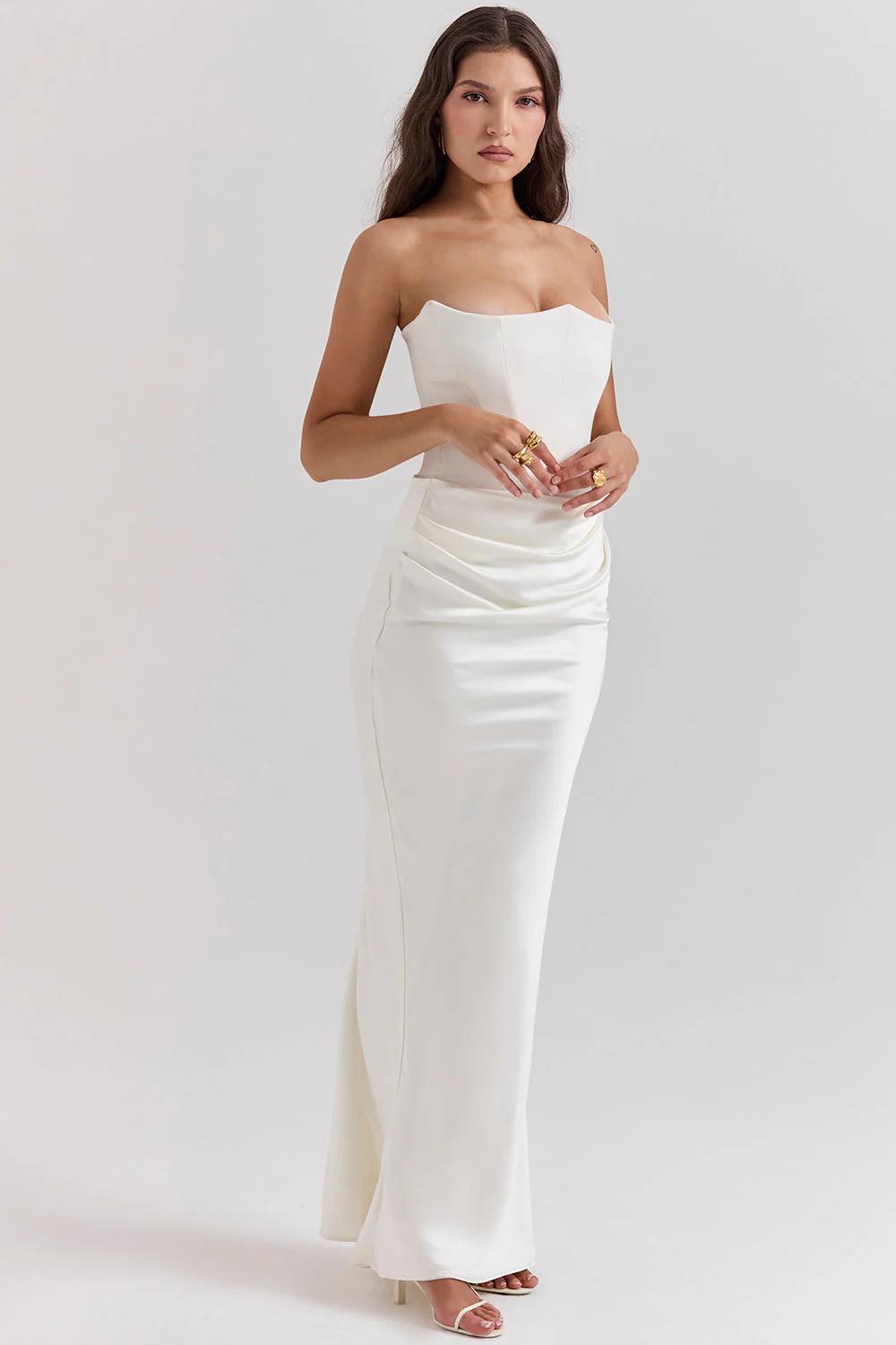 Elegant Corset-Inspired Maxi Dress