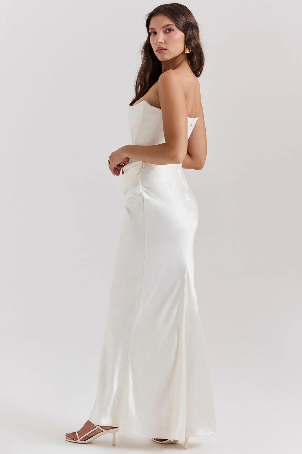 Elegant Corset-Inspired Maxi Dress