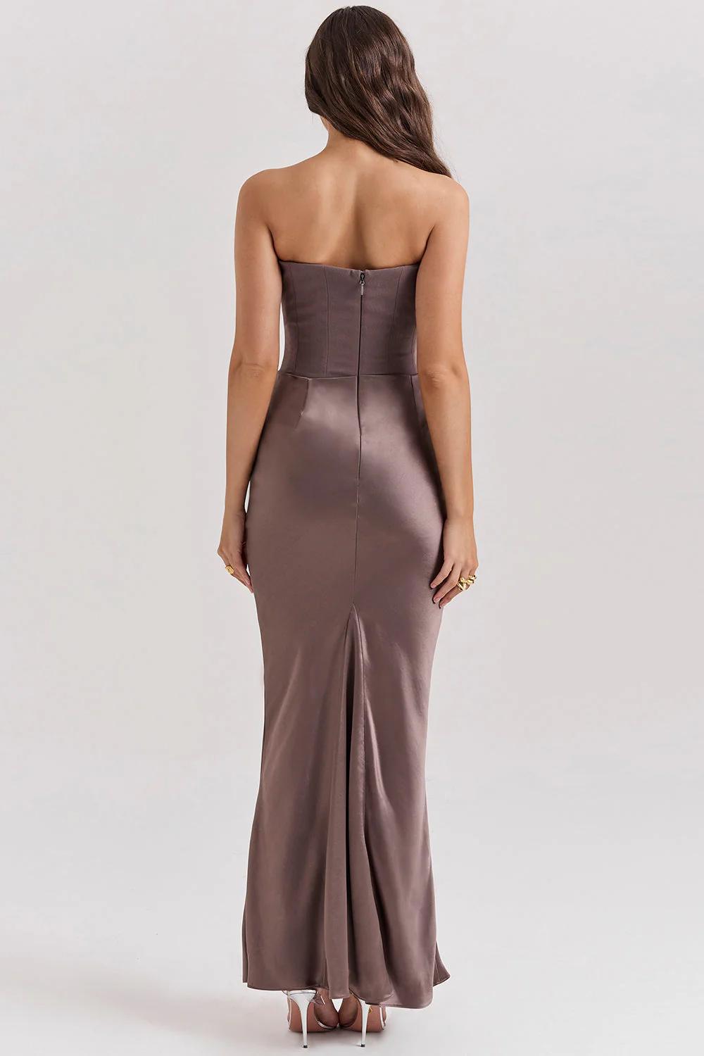 Elegant Corset-Inspired Maxi Dress
