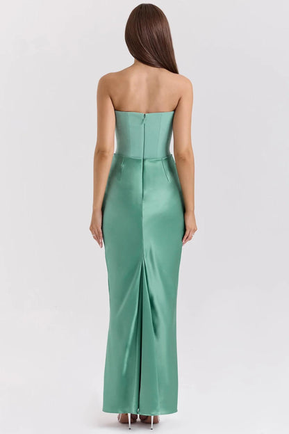 Elegant Corset-Inspired Maxi Dress