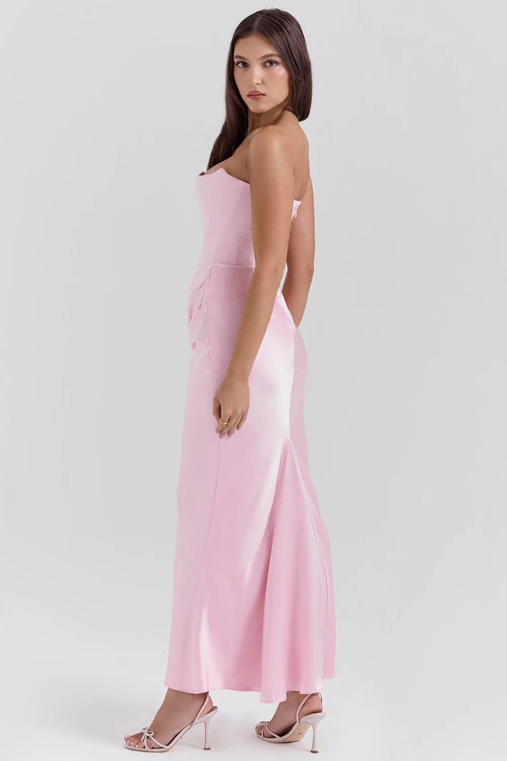 Elegant Corset-Inspired Maxi Dress