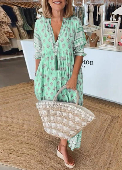Boho V-Neck Dress