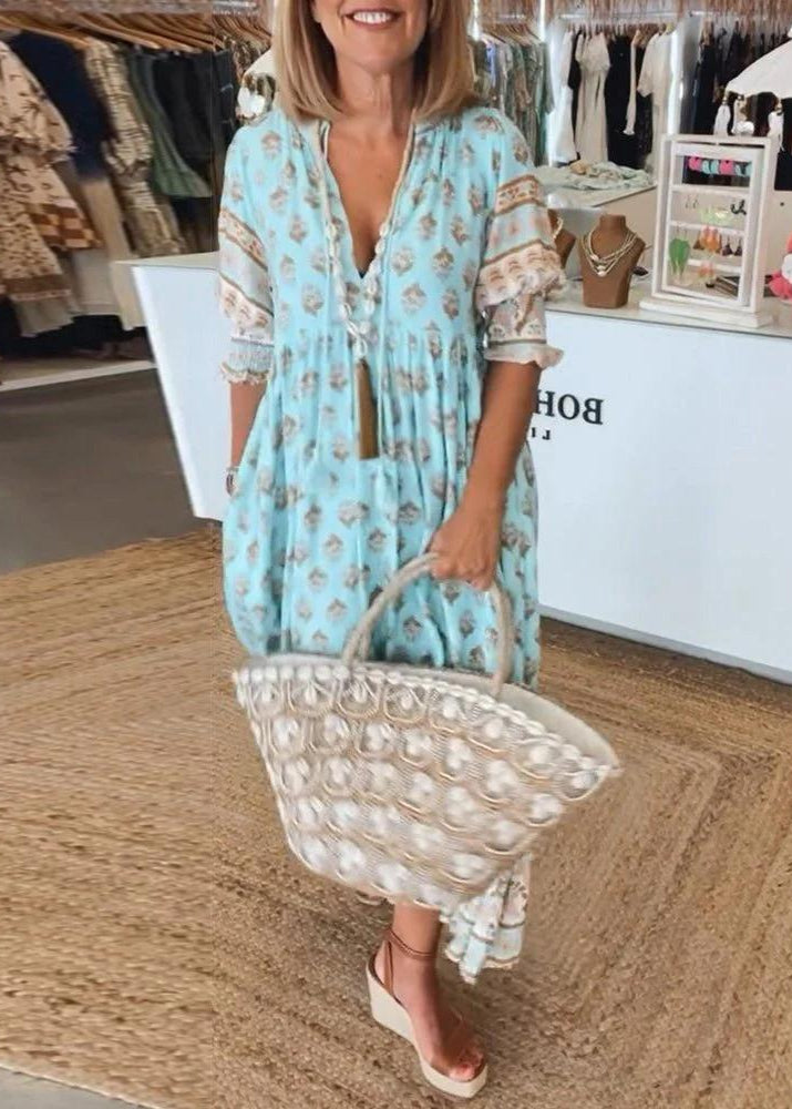 Boho V-Neck Dress