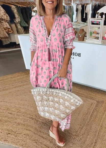 Boho V-Neck Dress