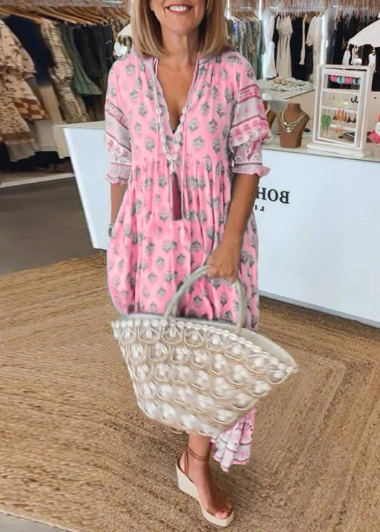Boho V-Neck Dress