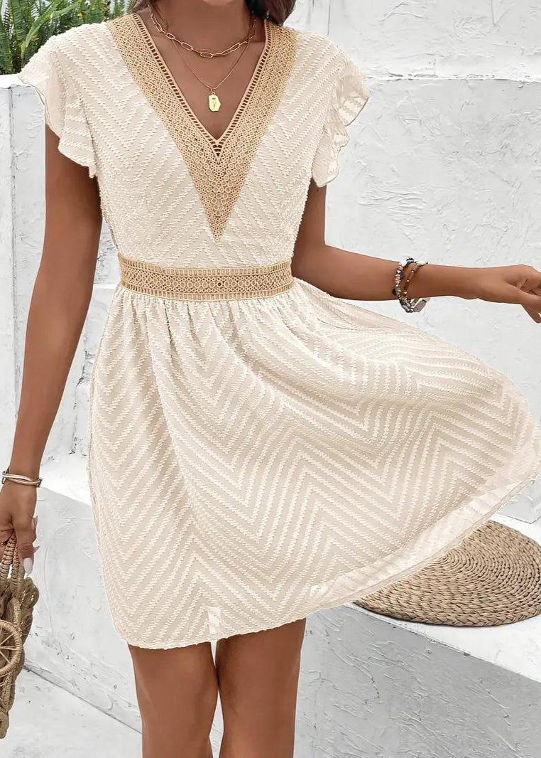 Solange V-Neck A-Line Dress