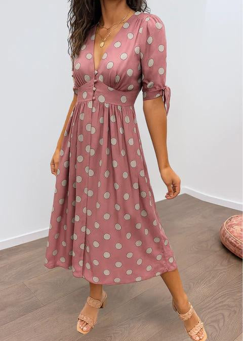 Delilah Polka Dot Midi Dress