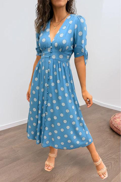 Delilah Polka Dot Midi Dress