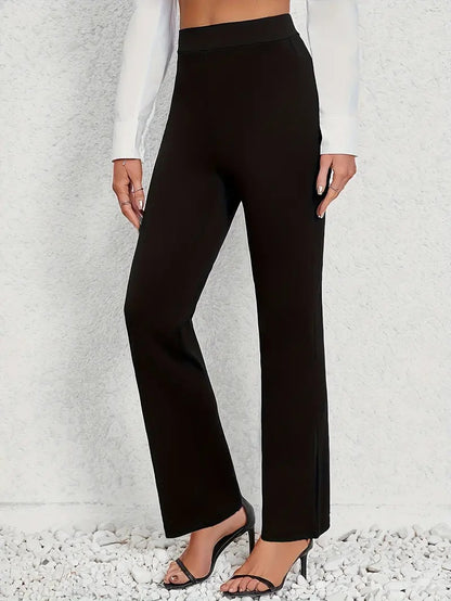 Stretch Straight-Leg Pants