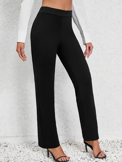 Stretch Straight-Leg Pants