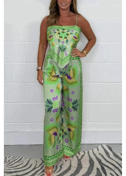 Vibrant Spaghetti Strap Two-Piece Set