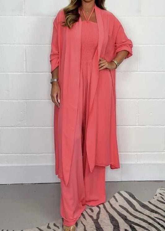 Halterneck Lace-Up Jumpsuit
