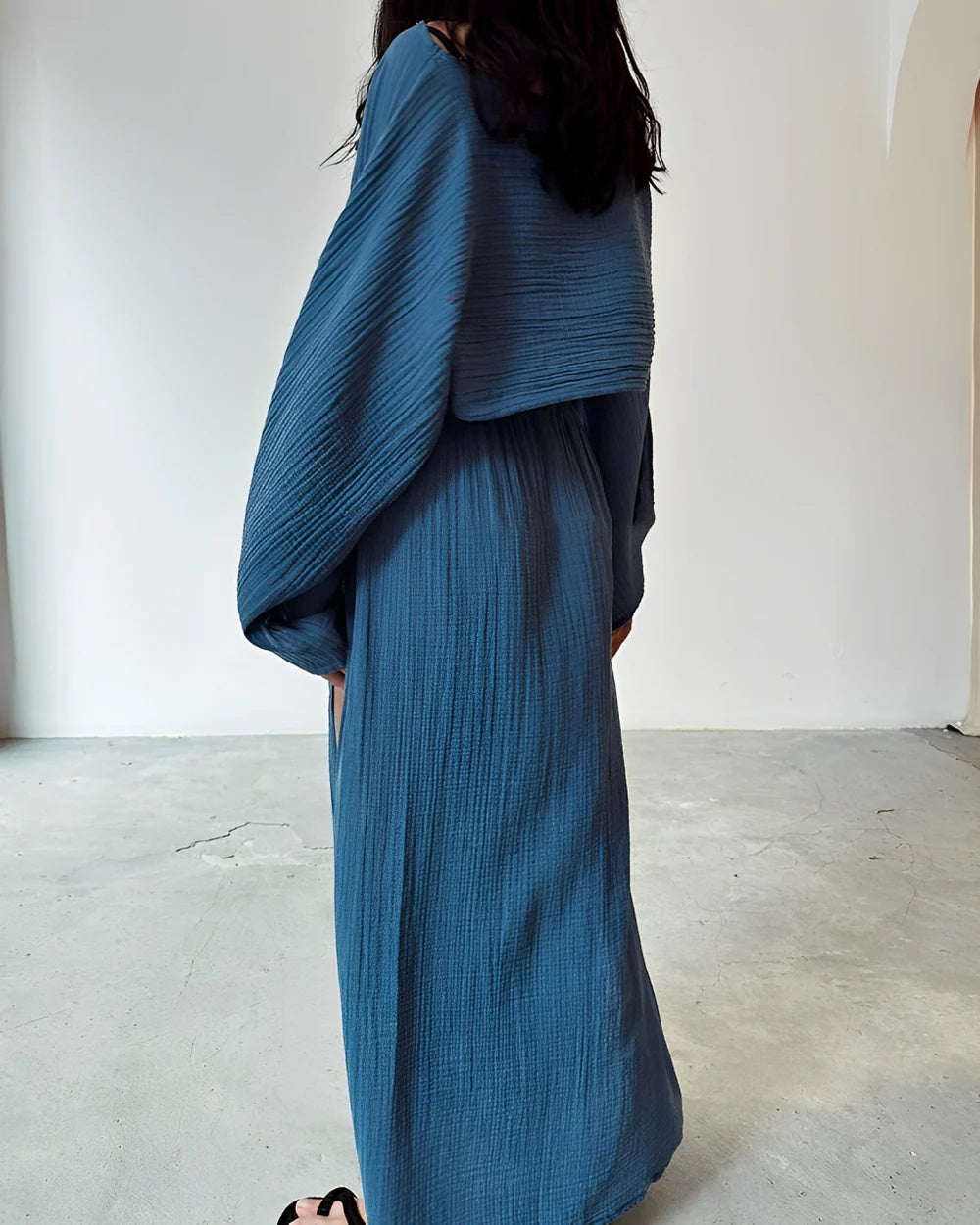 Linen Slit Two-Piece Set