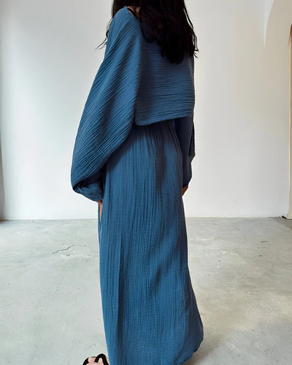 Linen Slit Two-Piece Set