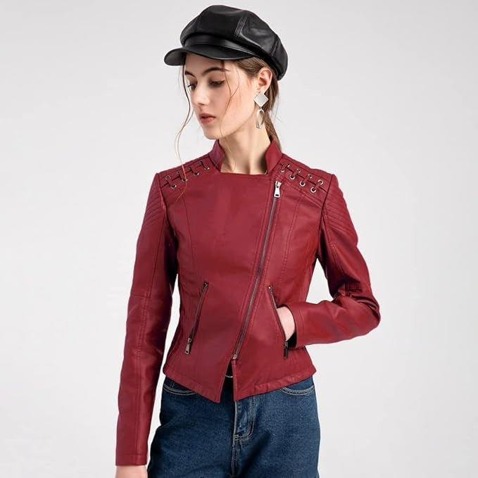 PU Leather Biker Jacket