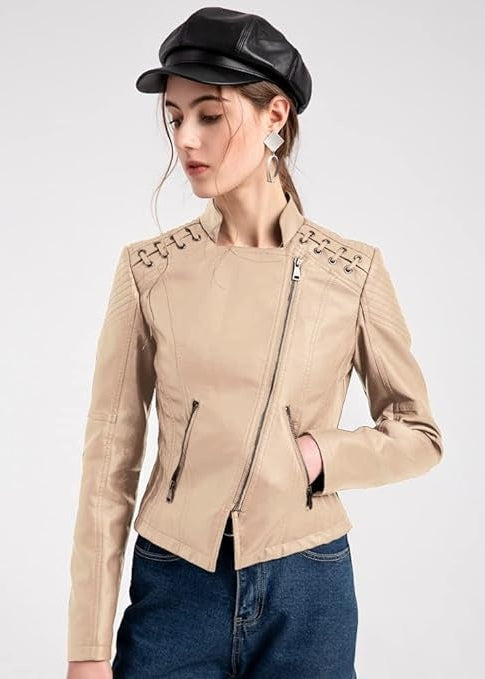 PU Leather Biker Jacket