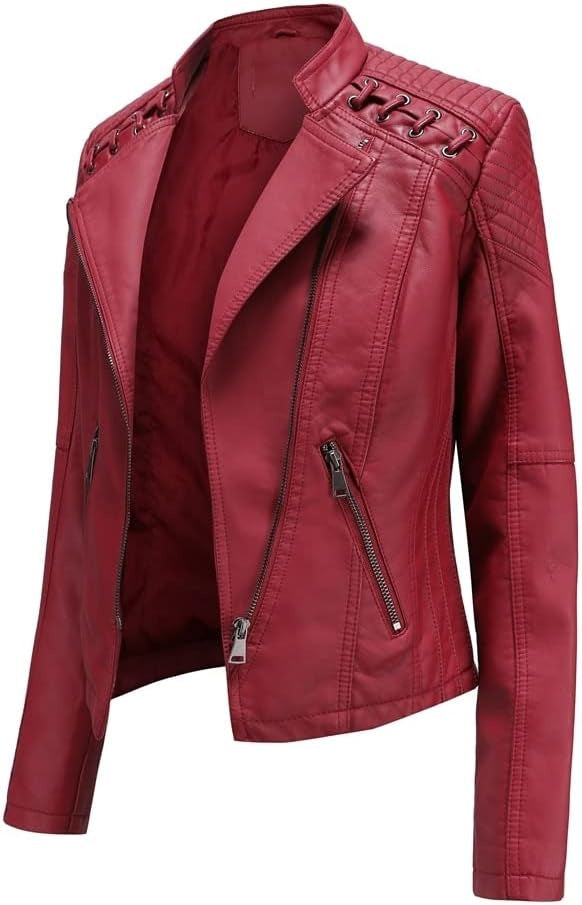 PU Leather Biker Jacket