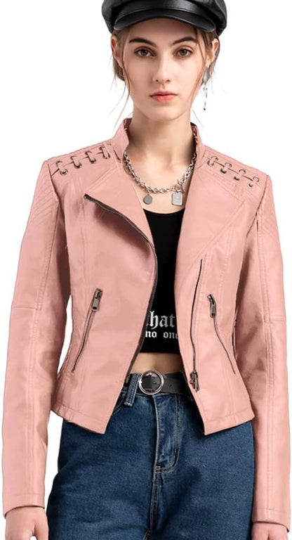 PU Leather Biker Jacket