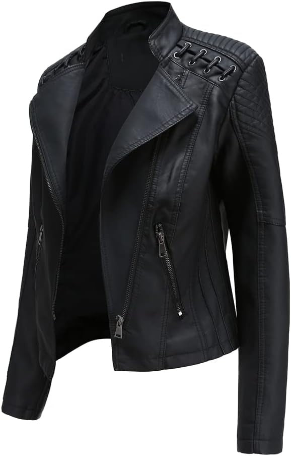 PU Leather Biker Jacket