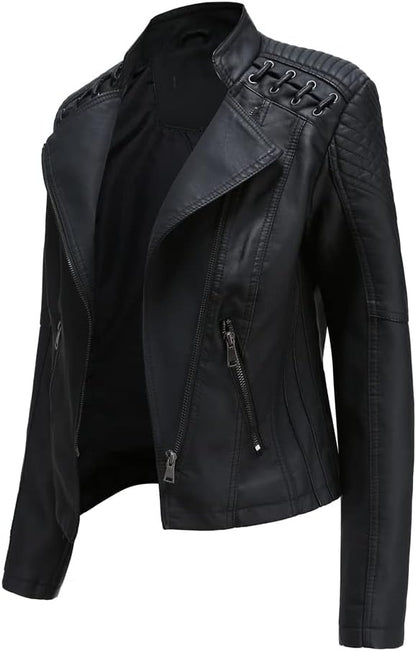 PU Leather Biker Jacket