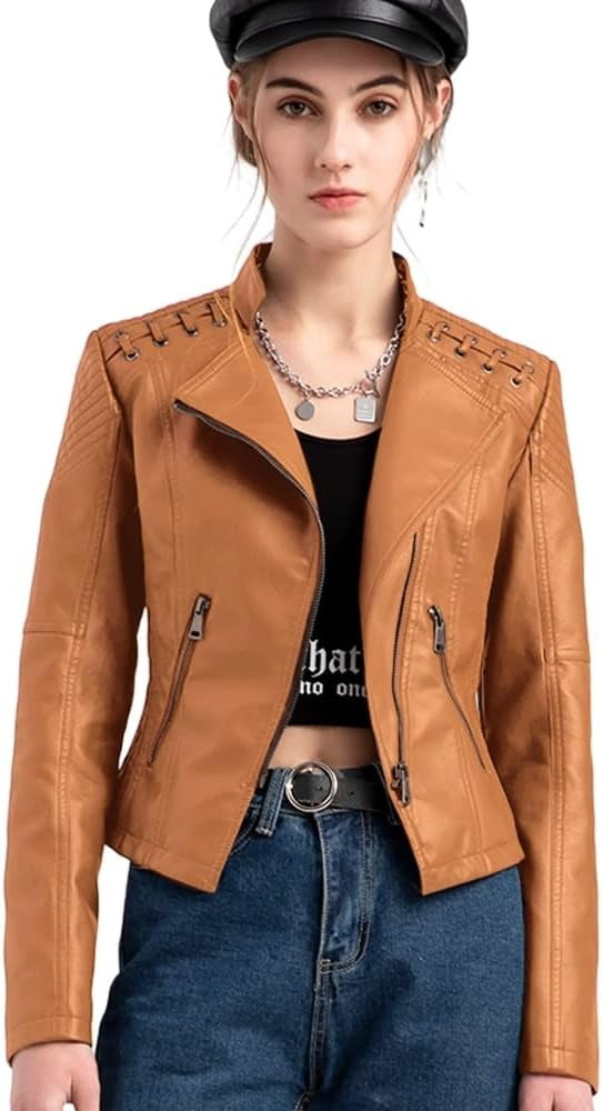 PU Leather Biker Jacket