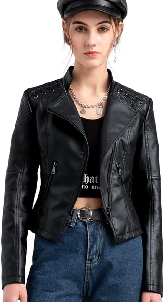 PU Leather Biker Jacket