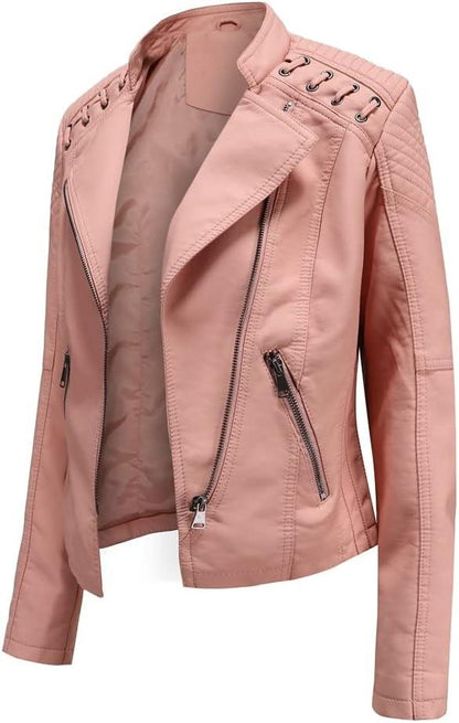 PU Leather Biker Jacket