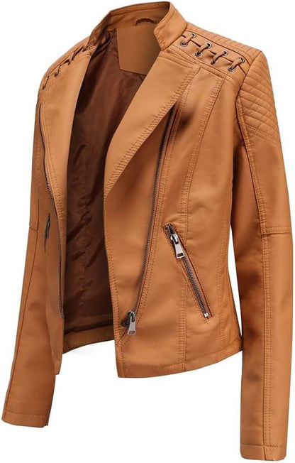 PU Leather Biker Jacket