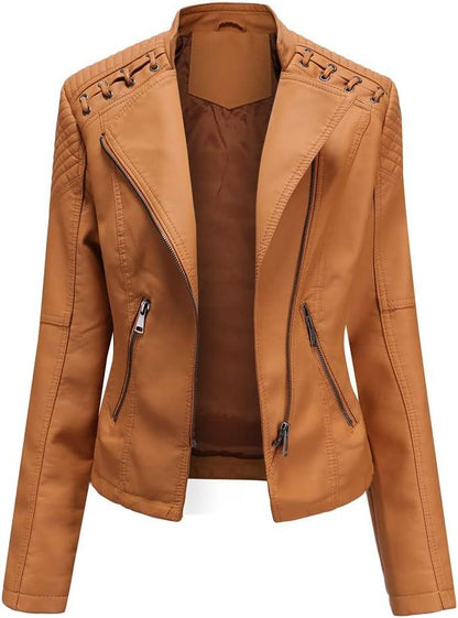 PU Leather Biker Jacket