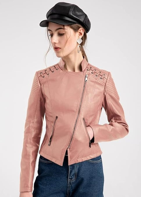 PU Leather Biker Jacket