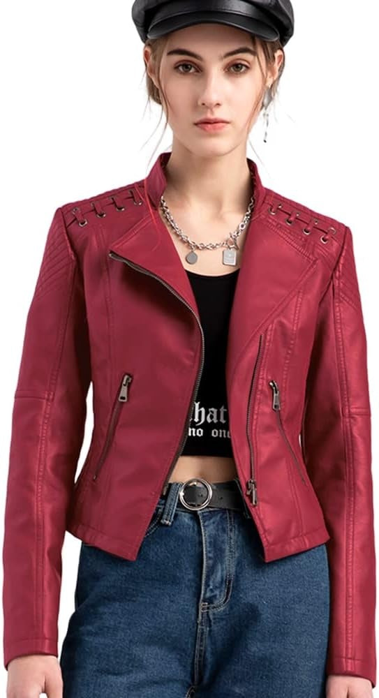 PU Leather Biker Jacket
