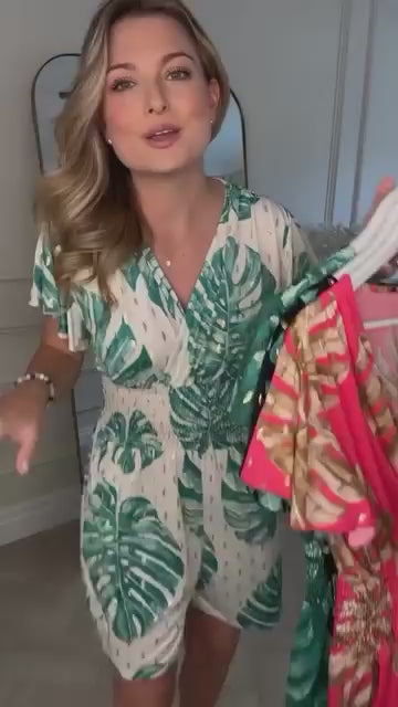 Casual Floral Polka Dot Jumpsuit